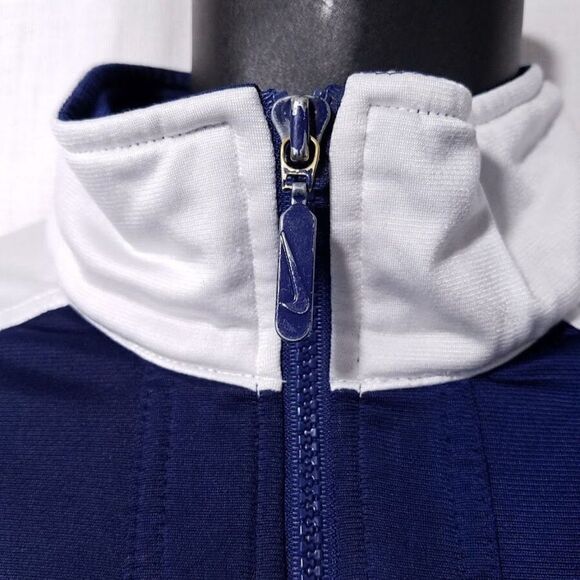 Nike Jacket Vintage 90s Jumbo Swoosh Spell Out White Tag Blue Mens Size Small - Picture 3 of 7